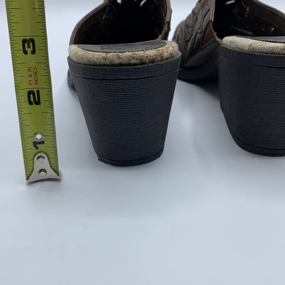 Hot Kiss Slip On Mules Leather Size 8.5 Cowgirl - Picture 6 of 12